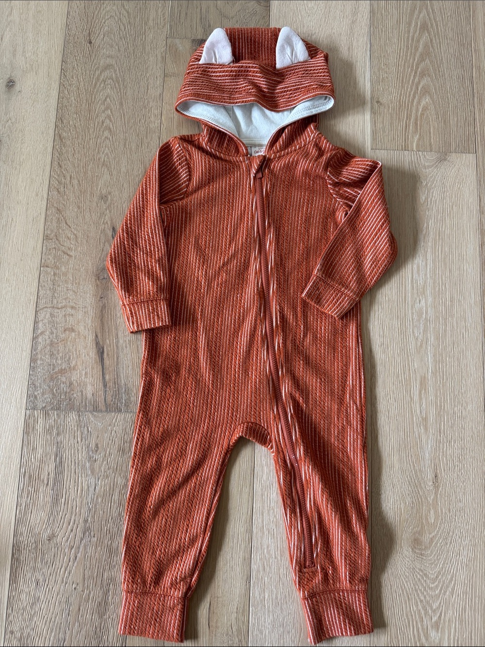 Fox Ear Hooded One-Piece for Kids - Cozy Zip Romper